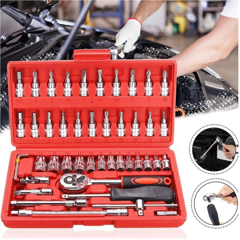 Trade Shop Traesio - Trade Shop - set kit 46 which länder mit cricchetto 1/4' cacciavite exagonal tubo -