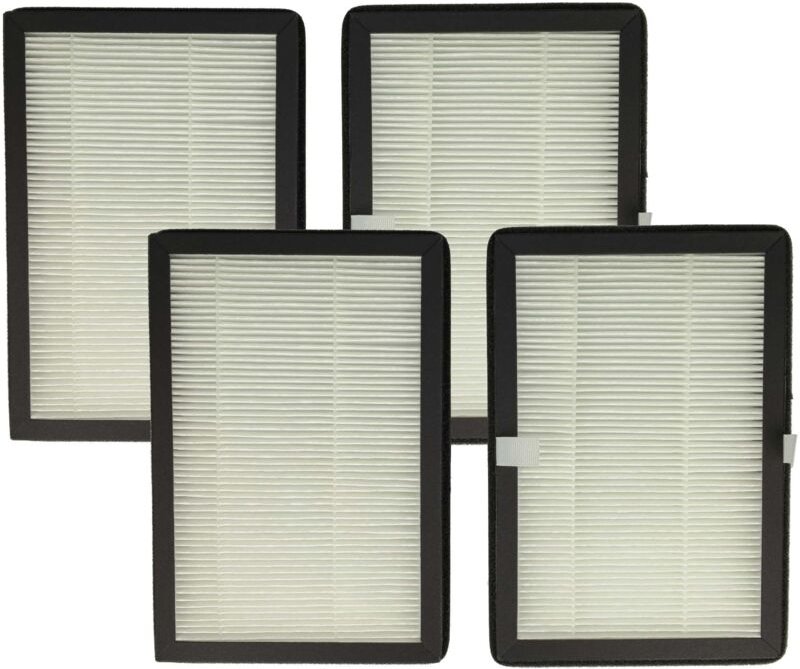 vhbw 4x Partikelfilter kompatibel mit Rowenta Eclipse QU5030, QU5072, QU5060, QU5062 Luftreiniger, Lüfter
