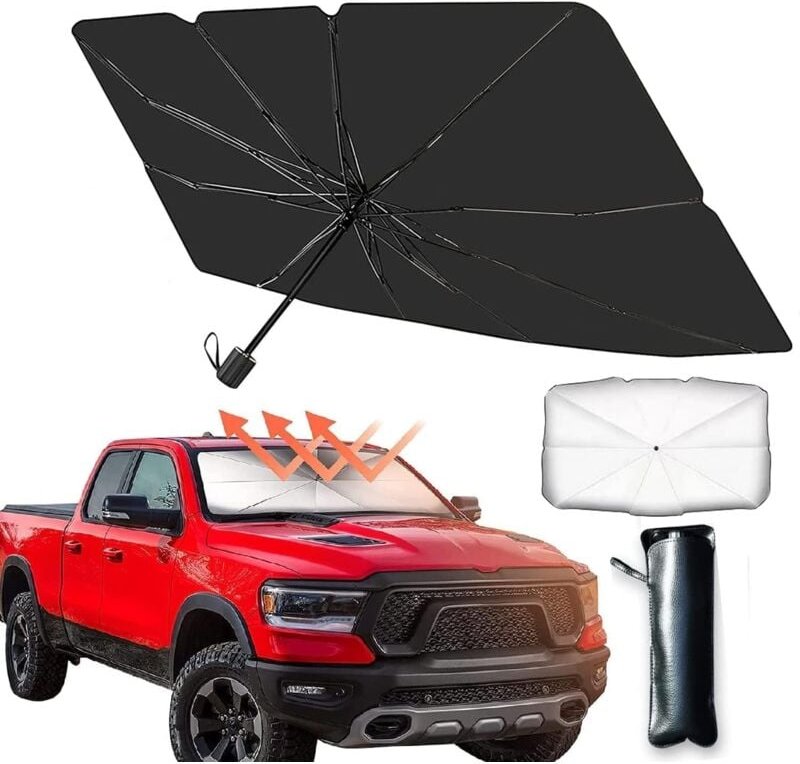 Thumbnail - Auto-Sonnenschutz für die Windschutzscheibe und Wärmeisolationsschirm, faltbar, uv- und Hitzeschutz, geeignet für die me...