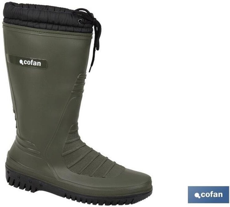 Gummistiefel mit Fleecefutter Größe 37 aus grünem pvc