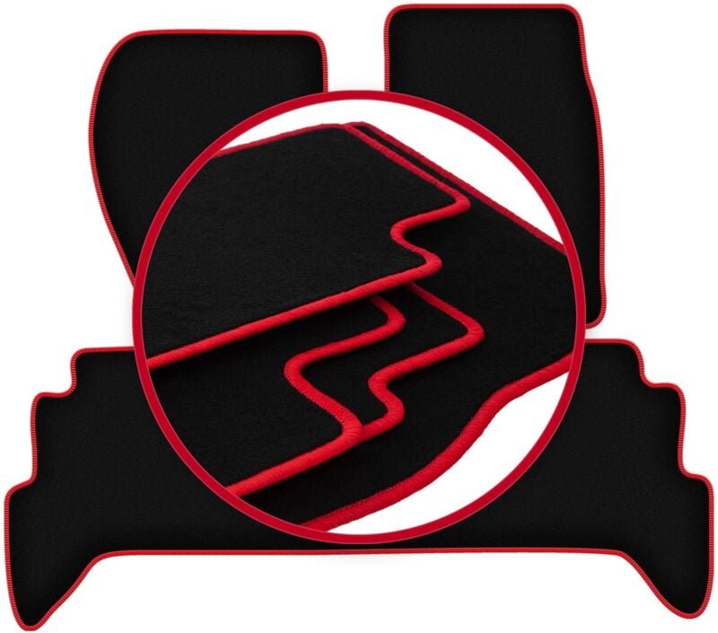 CARLUX-RED Autofußmatten für: Land Rover Discovery I Offroad (1989-1998)