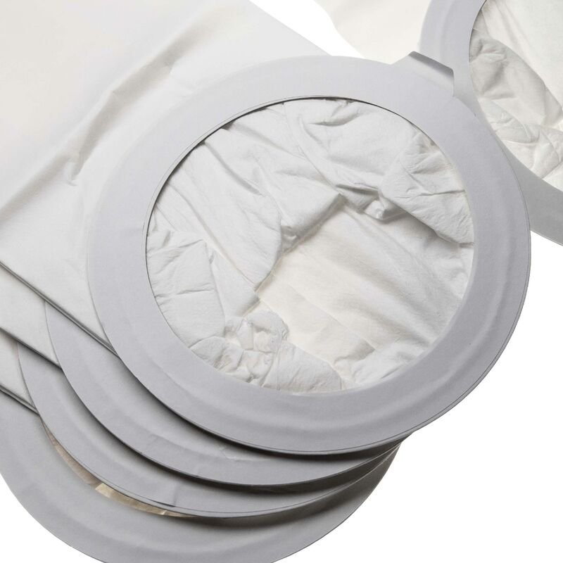 5x Staubsaugerbeutel kompatibel mit Nilfisk gd 10 Back Staubsauger - Papier, 43,5cm x 17,9cm, Grau, Weiß - Vhbw