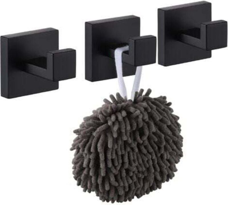 Thumbnail - LaBlanc – Packung mit 3 Bademantel- und Handtuchhaken, Haken und Kleiderhaken für zu Hause, Badezimmer-Hardware aus Edel...