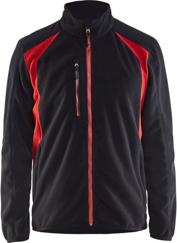 Arbeitsjacke aus Mikropolar 4730 - Schwarz/Rot XXXL