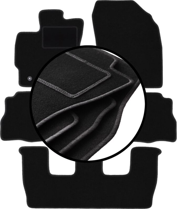 Veloursmatten-Satz für: Toyota Prius III Plus 7 Personen (2011-)