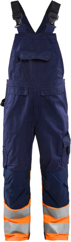 Hochsichtbare Arbeitshose 2662 - Marine/Neonorange 54C