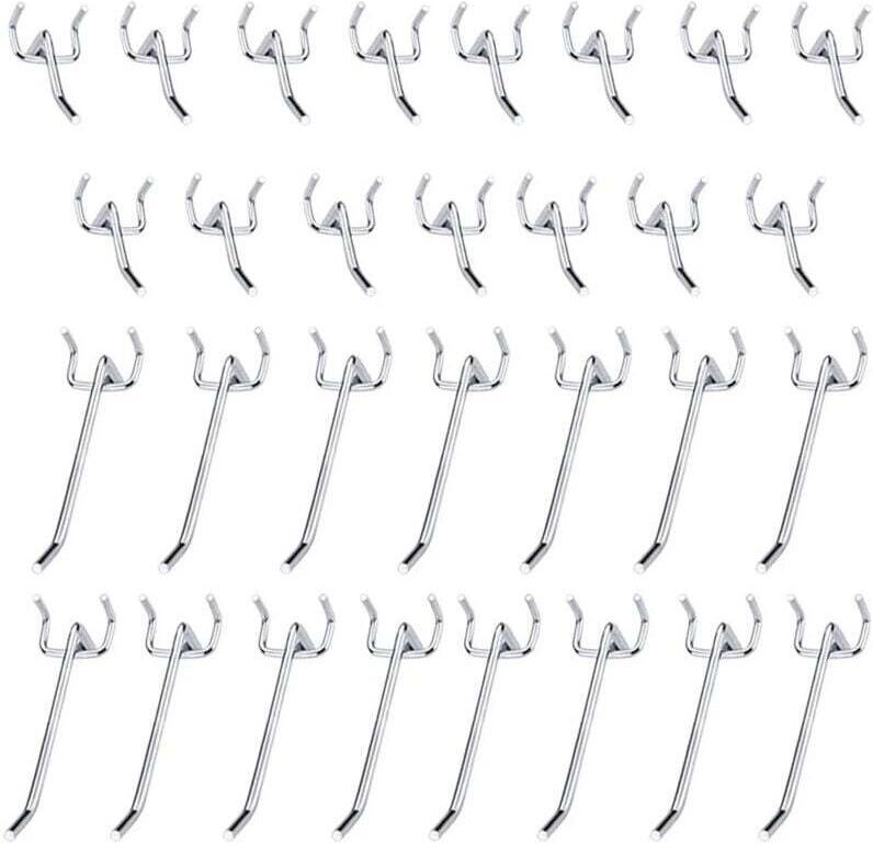 Metall-Lochwandhaken, Lochwandhaken, Wandmontage, Lochwand-Türhaken für Supermärkte, Einzelhandelsgeschäfte, 10 cm und 5...