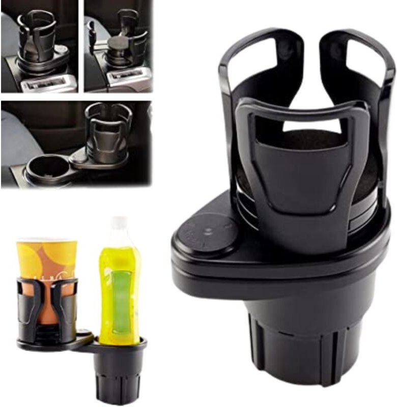 Becherhalter Venteo cup captain - Becherhalter - Schwarz - Einstellbar 2in1 - Für große Flaschen und Snacks