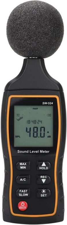 Digitaler Schallpegelmesser, Geräuscherkennungstester, Datenlogger, Dezibelmessung 30-130 dB, kein Speicher