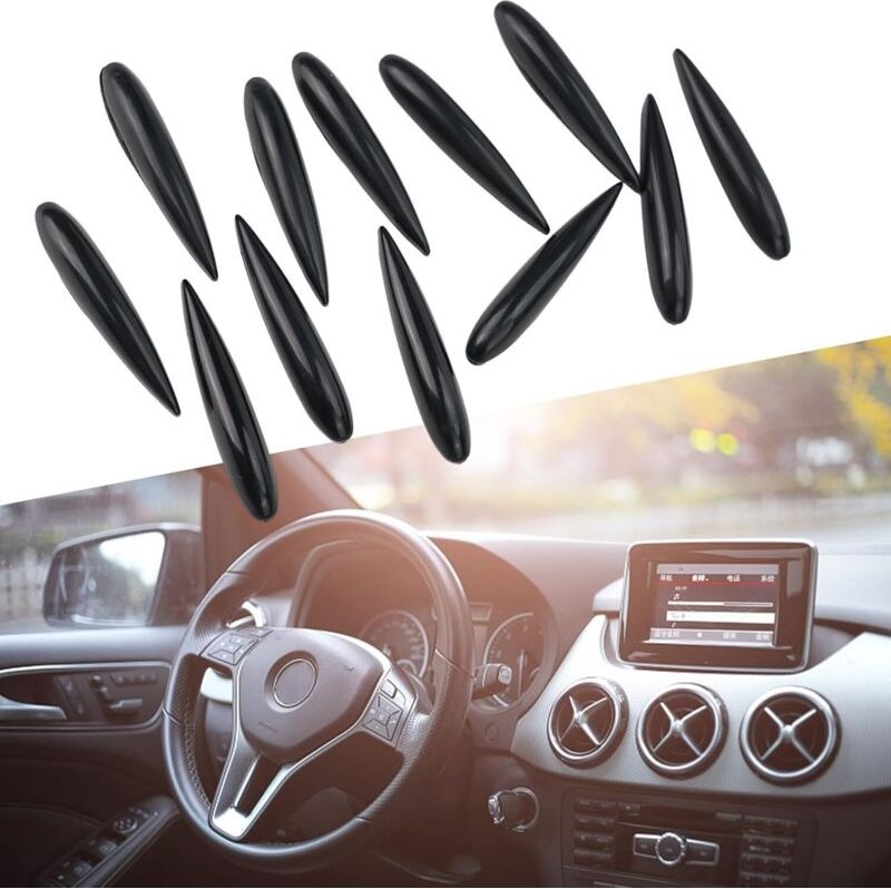 CSPARKV 12 Stück Schutzstreifen für die Autotürschwelle, kratzfeste Schutzstreifen (schwarz)