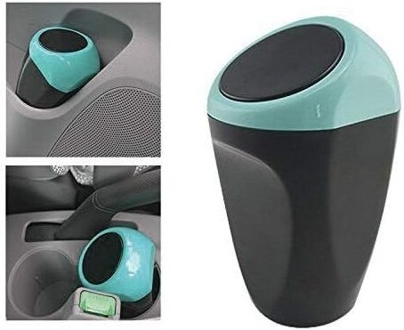 Ersandy - Mini-Auto-Mülleimer, Kunststoff-Abfallbehälter, 16 x 8 cm, Mülleimer, Aufbewahrungsbehälter für Auto-Innenraum...