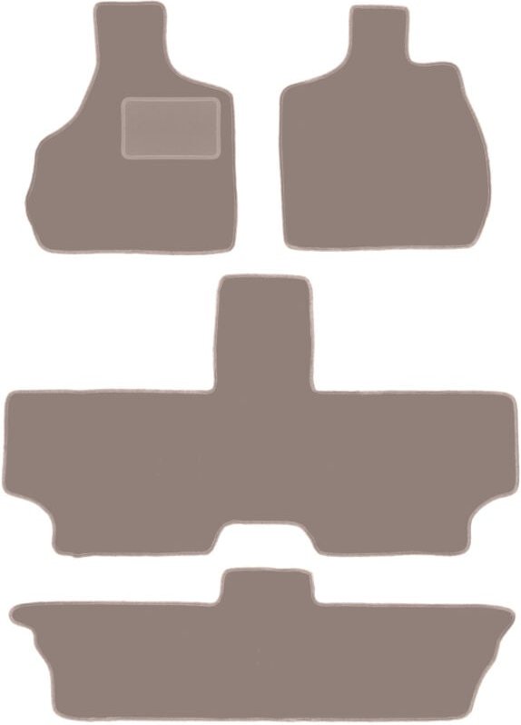 Beige Velours-Fußmatten für: Chrysler Voyager IV 7-Sitzer (2000-2008)