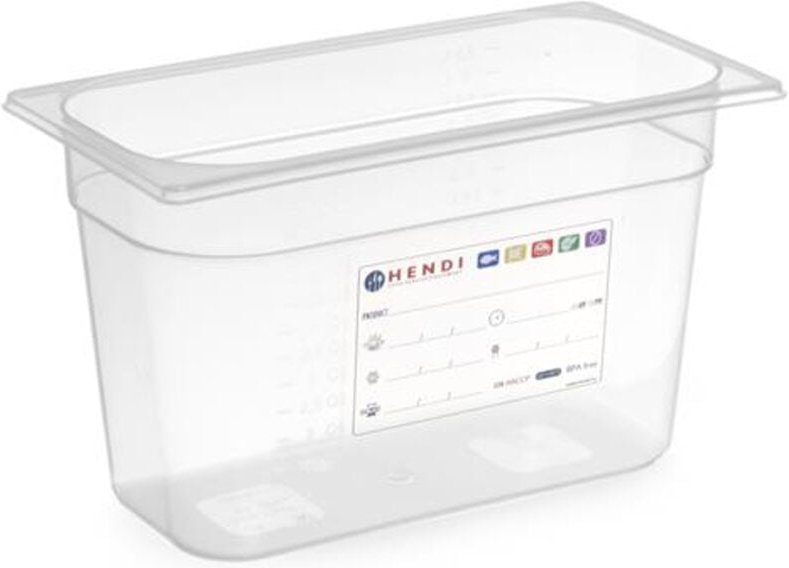 Gastronorm-Behälter 1/3, gn 1/3, 7,8L, Transparent, 325x176x(H)200mm - Hendi