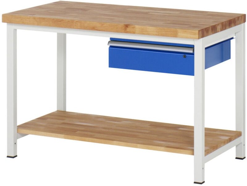 RAU - Werkbank Modell 8001 mit Ablageboden BxTxH 1250x700x840mm