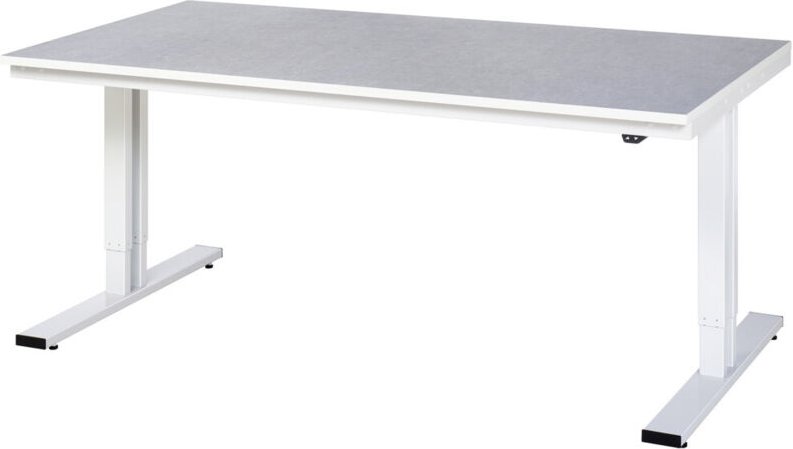 Werktisch adlatus 300 elektrisch höhenverstellbar Linoleum-/Universal-Platte 2000 mm x 1000 mm - RAU