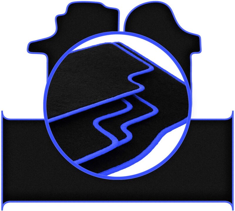 CARLUX-BLUE Autofußmatten für: Mercedes Vito W447 Kastenwagen (2014-)