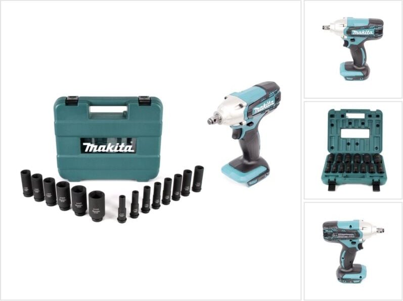 Dtw 190 z Akku Schlagschrauber 18 v 190 Nm + Steckschlüssel Set - ohne Akku, ohne Ladegerät - Makita