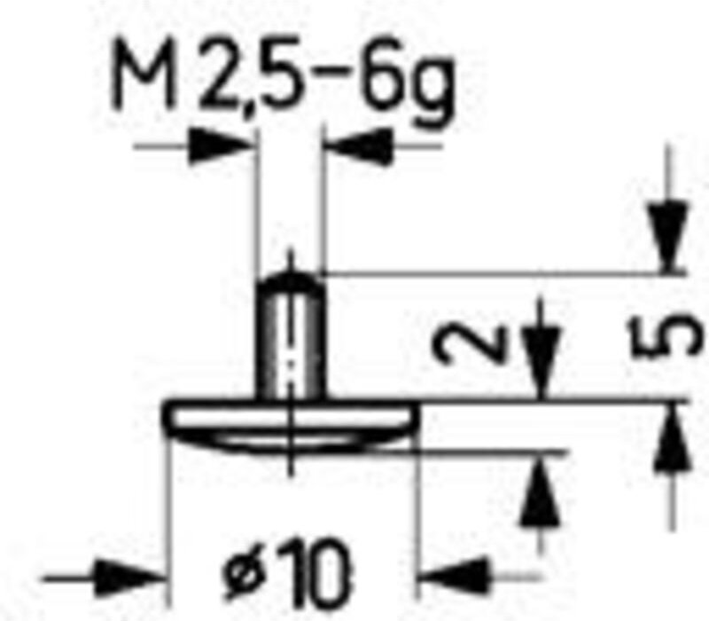 Messeinsatz Stahl Typ 12/10,0mm KÄFER