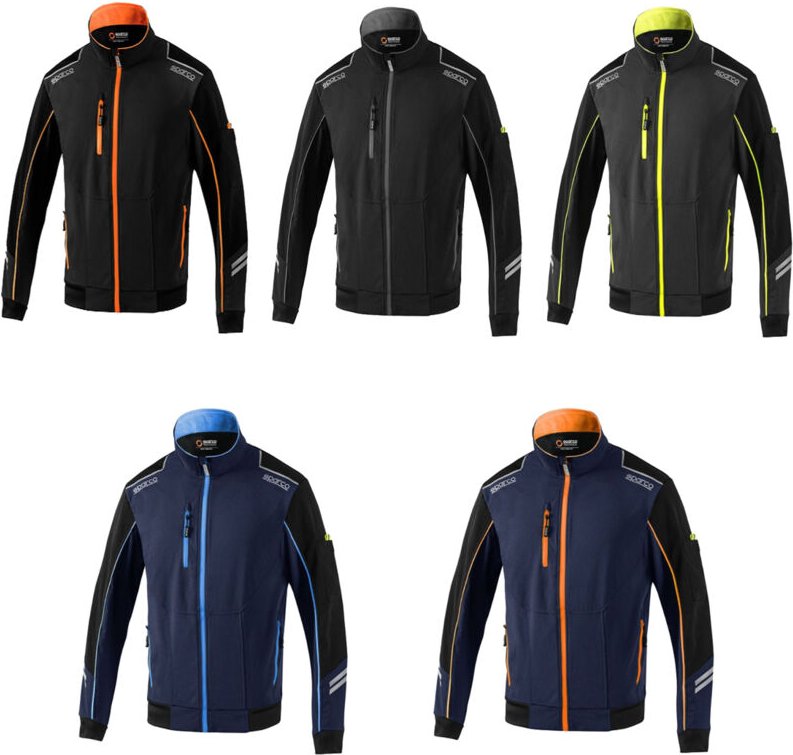 Sparco - 02413GSGF Tech Light-Shell Arbeitsjacke Austin Grau/Gelb m