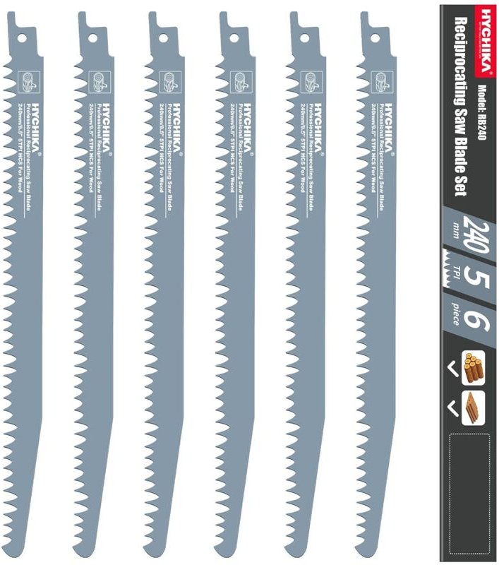 Stichsägeblätter Holz 240 mm, 6-teilig crv Sägeblatt Stichsägeblätter für Holzschneiden & Holzschnitt, Sägeblätter für S...