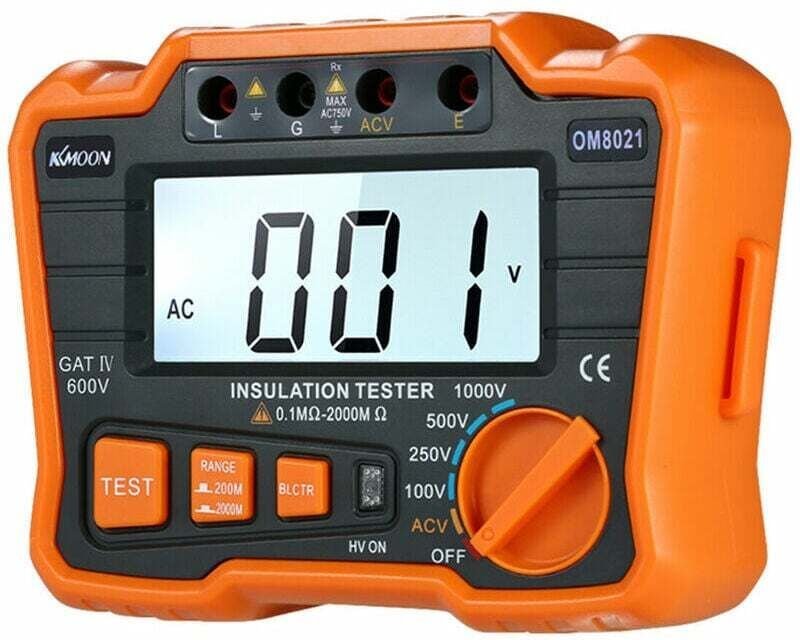 Gabrielle - Isolationswiderstandstester dcv acv Messgerät 1000 v Erdung Megger Megohmmeter MegOhm Voltmeter mit hintergr...