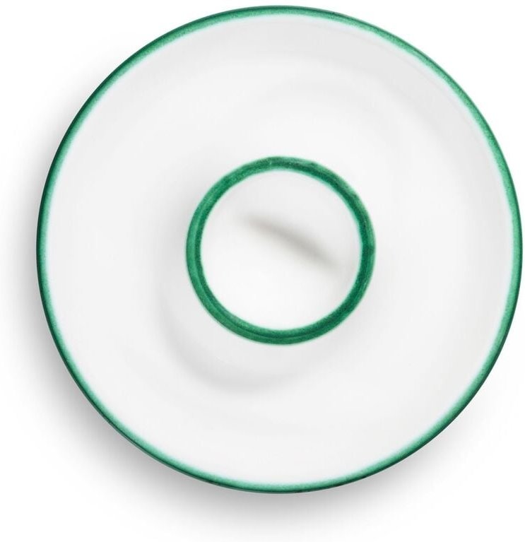 Gmundner Keramik - Eierbecher glatt 12 cm Grüner Rand