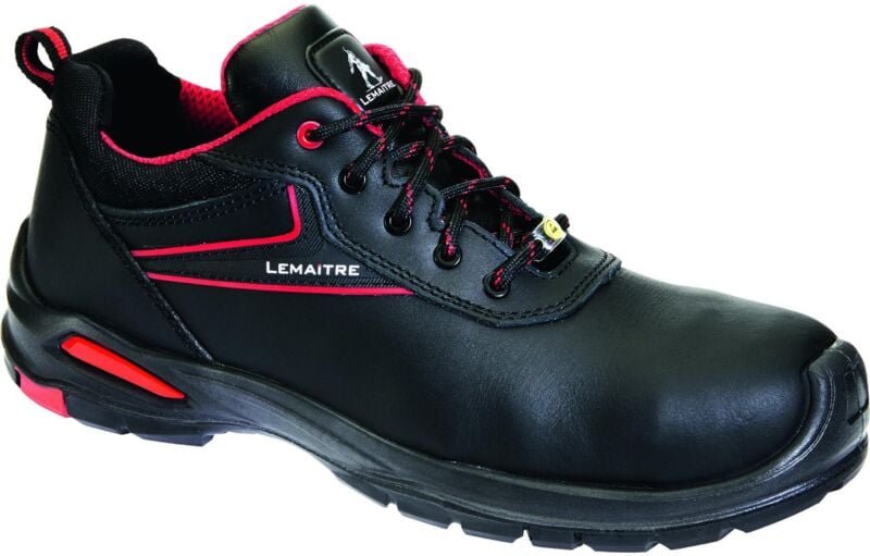 Sicherheitsschuhe niedrig GEORGE LOW S3 ESD SRC Schwarz/Rot 47