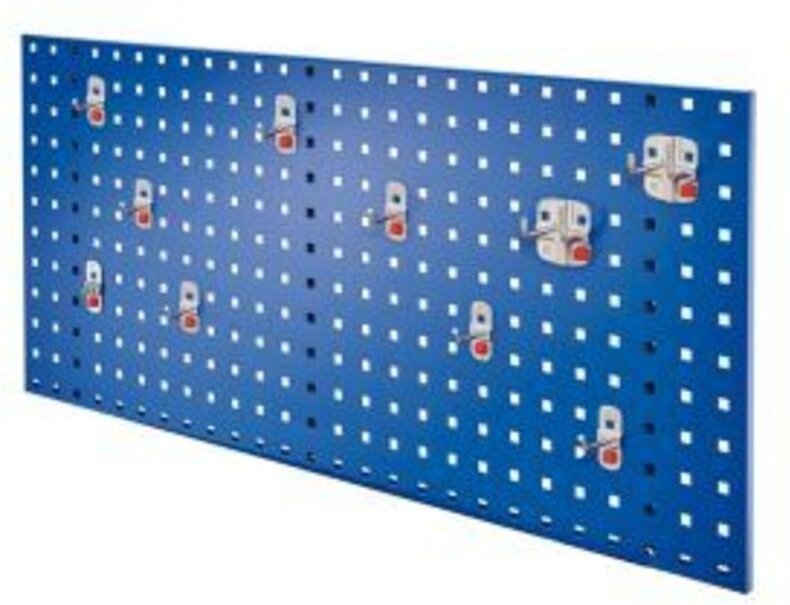 Kappes ®RasterPlan by ABAX Einsteigerset 1 1x Lochplatte 1000x450mm 1x Werkzeughaltersortiment 10-teilig Enzianblau RAL ...