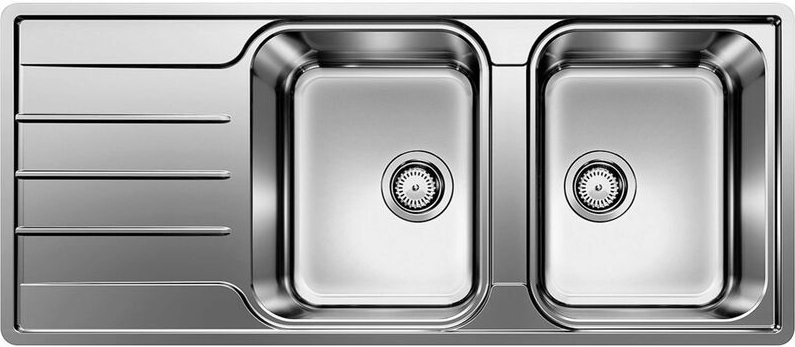 Lemis 8 - Spüle, 116x50 cm, gebürsteter Edelstahl 523036 - Blanco