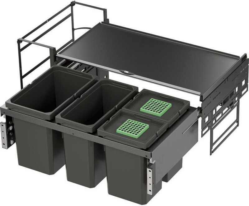 VS ENVI Water Abfalltrennsystem KB 1000 mm 1 x 22/1 x 16/2 x 10 L Lava