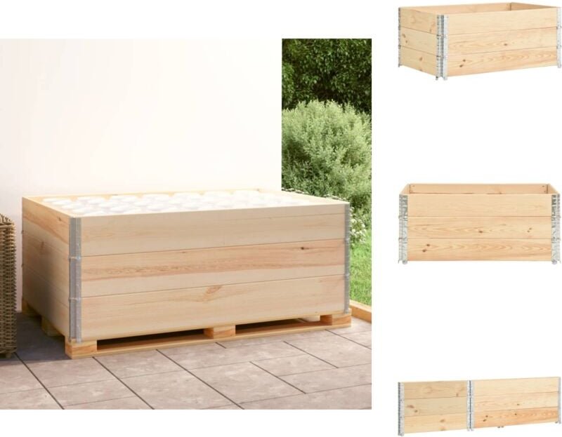 Paletten & Ladeflächen - Living Paletten-Aufsatzrahmen 3 Stk. 100x150 cm Kiefer Massivholz - Braun