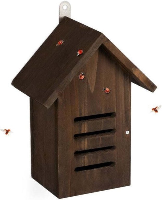 Marienkaferhaus aus braunem holz 88308
