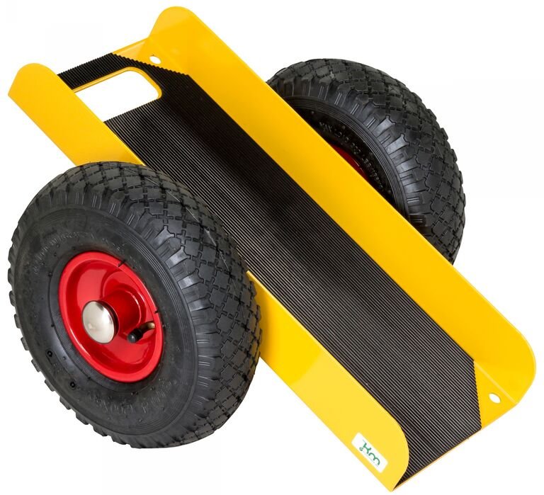 Kongamek Plattenwagen pulverbeschichtet in gelb 490x380x260mm Luftbereifung