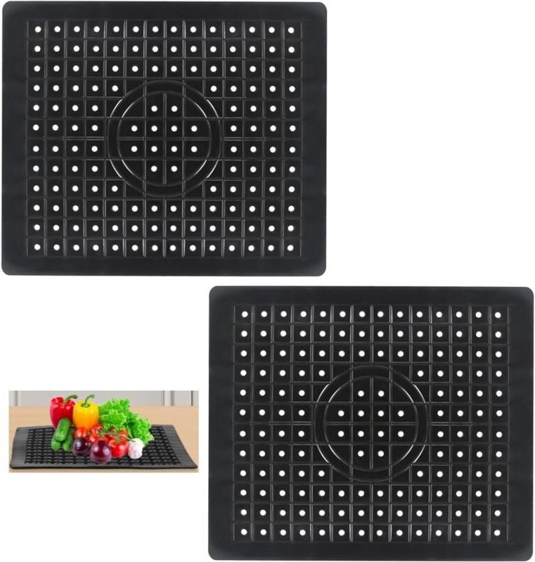 Thumbnail - 2 Stück Küchenspülenmatte, TPR-Gummi-Spülbeckenmatte, 31,4 x 26 cm, Küchenspülenschutz, Küchenspülenschutz, Küchenspülen...