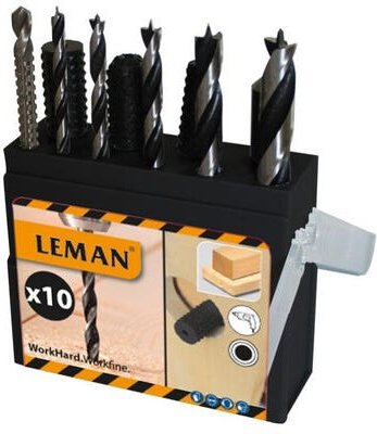 Set mit 12 sortierten Hartmetall-Bohrern Oberfräse Q8 Leman 7100.712