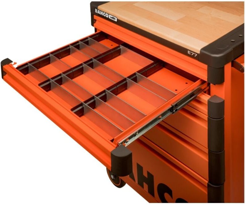 Herausnehmbare Schubladenteiler für den Werkstattwagen 1477K - Bahco