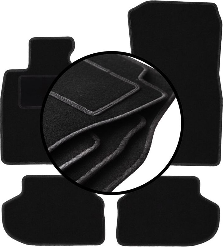 Komplettset Veloursmatten für: BMW 5 F11 FL Kombi, Touring (2013-2017)