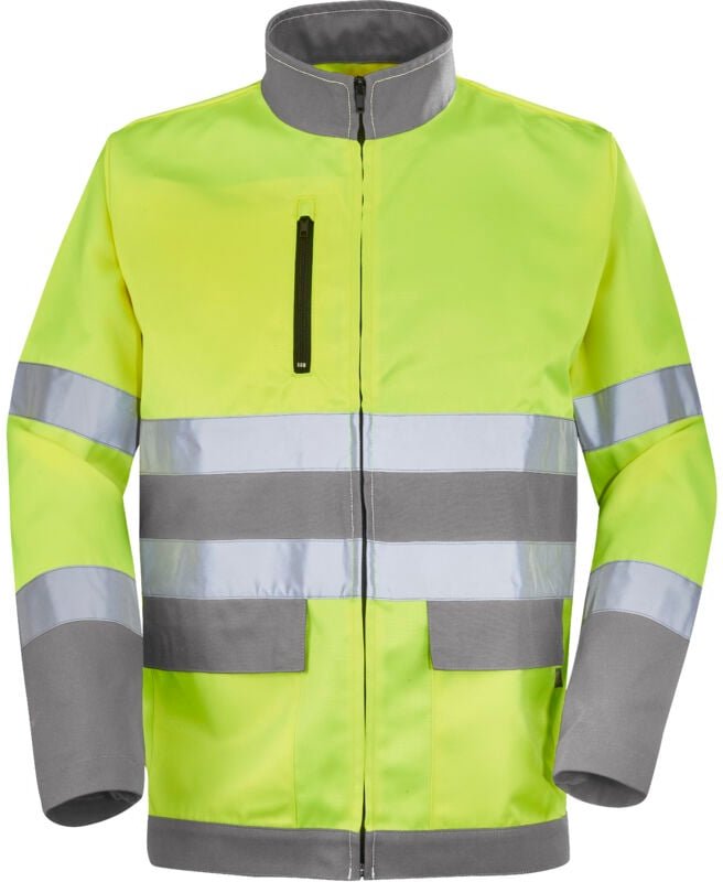 Leuchtjacke Base XP Gelb Leucht/Stahlgrau S