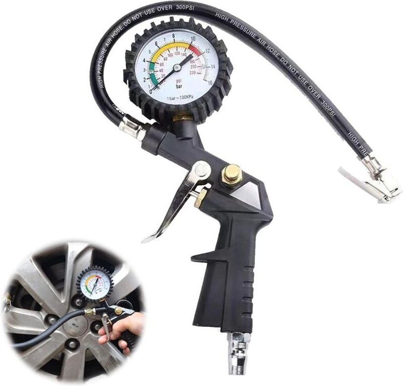 Reifendruckmessgerät, Reifendruckmessgeräte, Reifenfüllpistole, Reifendruckprüfer, Reifenfüllpistole, mechanisches Druck...
