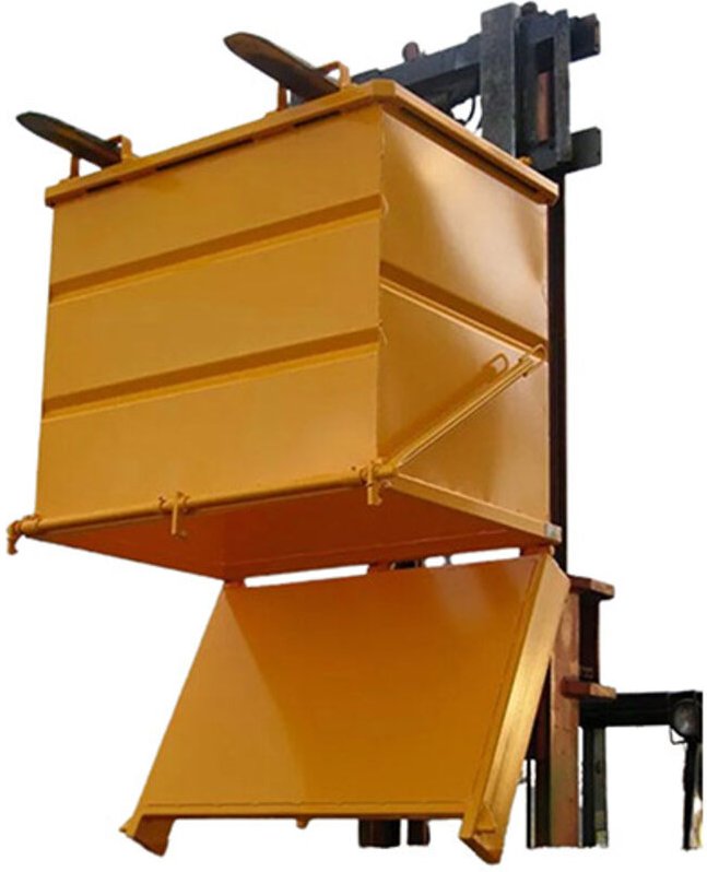 1400 Liter Klappbodenbehälter ohne Räder - Braun - FAP14000-8004