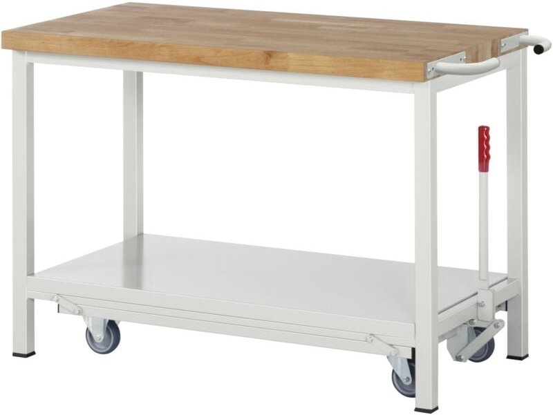 Rau Werkbank mit absenkbarem Fahrgestell Modell 8000 B 1250 x T 700 x H 880mm