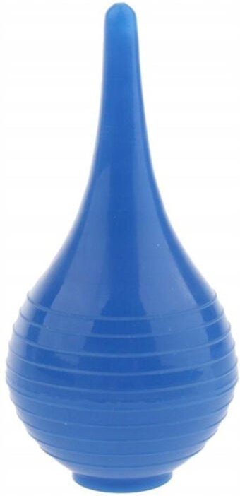 Silikon-Ohrspülbirne mit Luftpumpe, blau