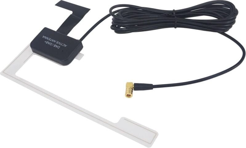 DAB DAB+ Autoradioantenne, rechtwinklig, SMB-Buchse, 3 m, RG174-Kabel, Stromversorgungssystem, integrierter HF-Verstärke...