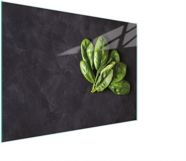 Glasschneidebrett 30x22 Basilikum