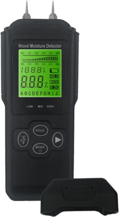 Digitales HolzfeuchtemessgeräT, Induktives Hygrometer, Analoges Dual-Display, Umgebungstemperatur, Luftfeuchtigkeit, Hol...