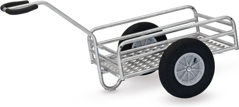 Fetra Outdoor-Handwagen feuerverzinkt mit 845x545mm Ladefläche aus Alu-Quintettblech und Luftbereifung