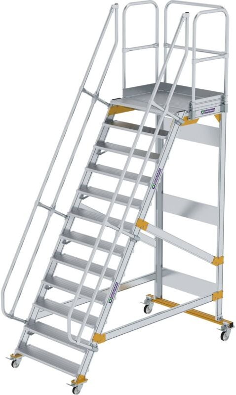 Plattformtreppe 60° fahrbar Stufenbreite 1 m 12 Stufen - 600752 - Günzburger Steigtechnik