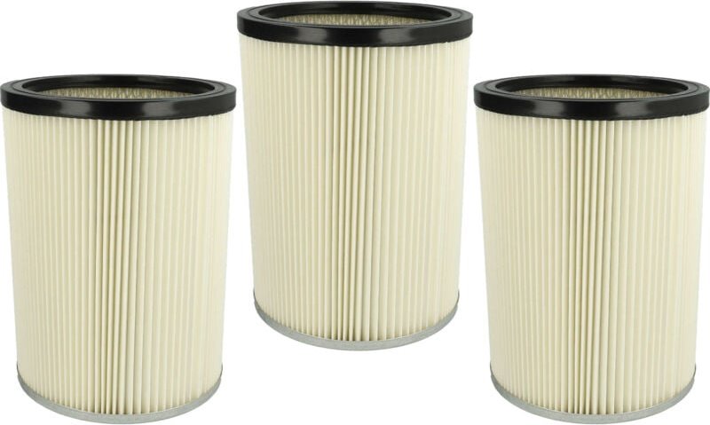 3x Faltenfilter Ersatz für Kärcher 6.904-325.0, 6.904-048.0 für Staubsauger - Patronenfilter, Weiß - Vhbw