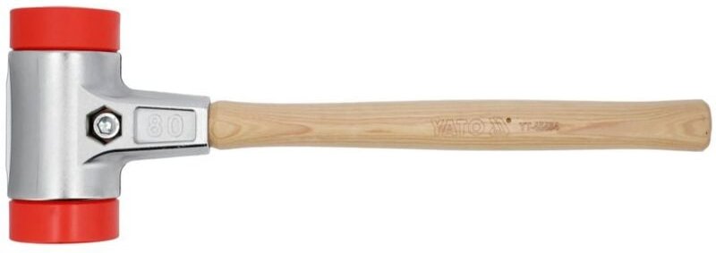 Schonhammer Rückschlagfrei Ausbeulhammer Hammer Doppelseitiger Hammer Doppelkopfhammer +ø 80mm / 2870g (YT-45484) - Yato