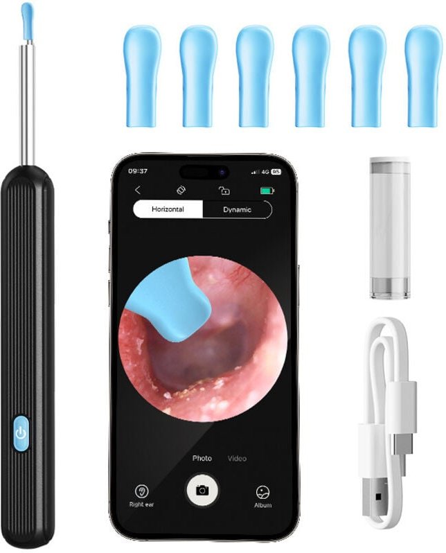 Ohrenreiniger, Ohrenreiniger mit 1080P hd WiFi-Kamera, IP67 wasserdichtes Ohr mit Ohrenschmalzentfernungs-Otoskop für iP...
